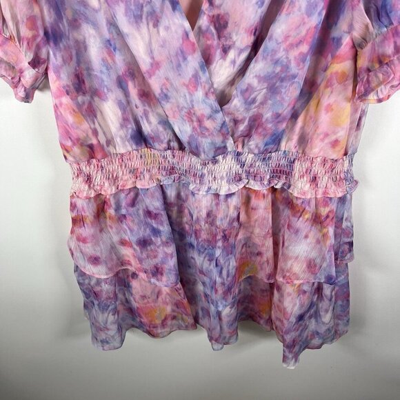 Amanda Uprichard Adriel Mini Cocktail Fairy Cotton Candy Wash Ruffle Dress‎ Sz M - Picture 5 of 11